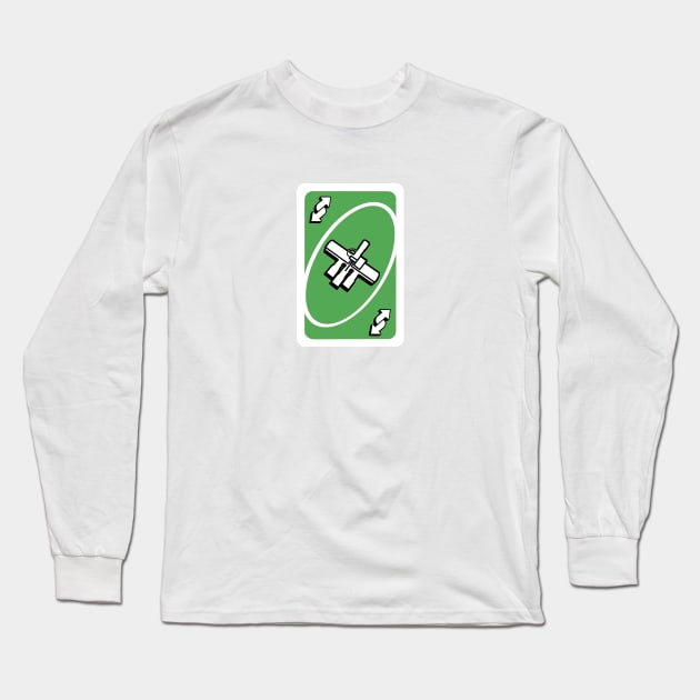 HVAC Reversing Valve on Uno Reverse Card (Green) Long Sleeve T-Shirt by 4Tradies